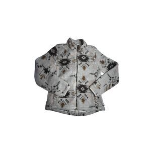 Avalanche Women’s Medium Full Zip Fleece Jacket - Aztec Print - Sherpa